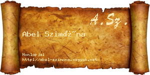 Abel Szimóna névjegykártya